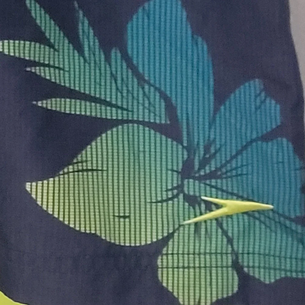 Speedo Mens Board Shorts New Navy Tropical Floral UPF 50 Swim Trunks Large